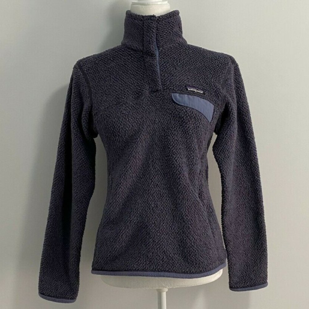 Patagonia Women Purple‎ 1/4 Snap Button Fleece Size S